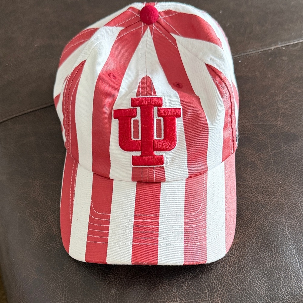 IU Stripes Red and White Cap